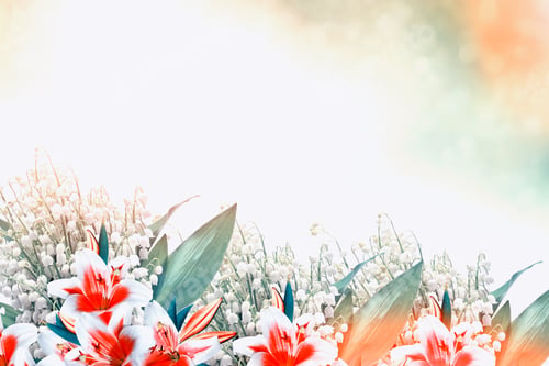Preview: Spring Landscape. Flowers Lily Of The Valley