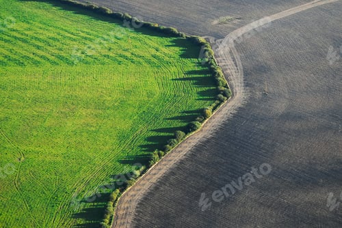 Preview: Aerial View Over Rural Field