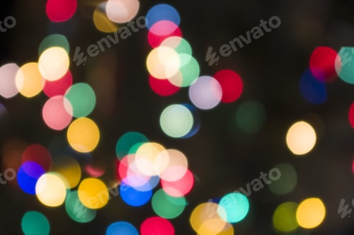 Preview: Abstract Circular Lights Blurred Holiday Background Of Christmas Light