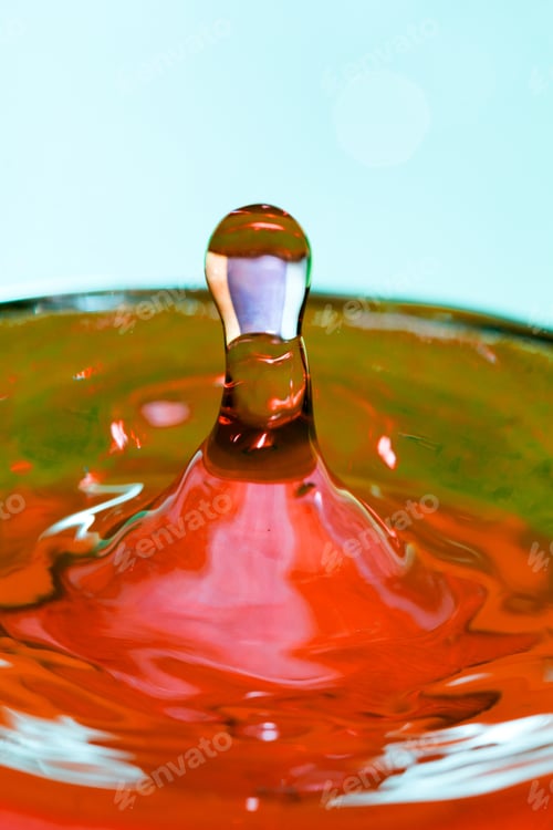 Preview: Colorful, Abstract Composition With Water And Water Drops