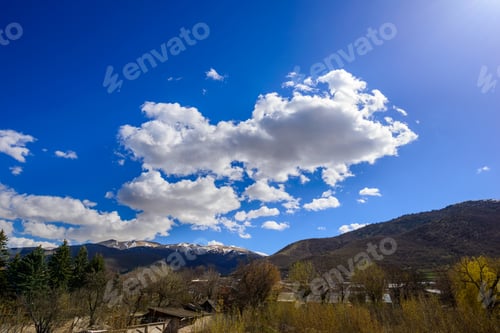 Preview: Spring Landscape With Snowy Mountains, Pambak Range, Maymekh Lerr (3094M)