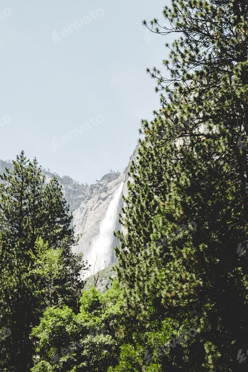 Preview: Water Stream Of The Yosemite Falls. Yosemite National Park