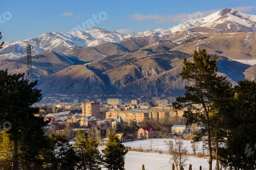 Preview: Beautiful Veiw From Above On Town Vanadzor, Armenia