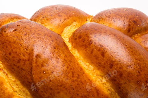 Preview: Chunks Large Braided Loaf On White Background