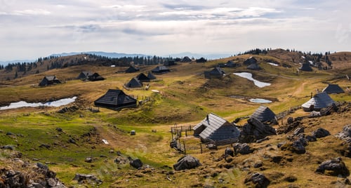 Preview: Velika Planina Pastures On A Gloomy And Cloudy Day