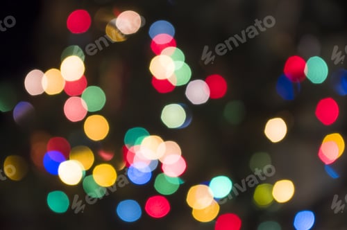 Preview: Abstract Circular Bokeh Holiday Background Of Christmas Light