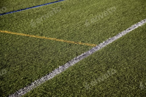 Preview: White Lines On A Soccer Field, Sport Detail, Professional Competition