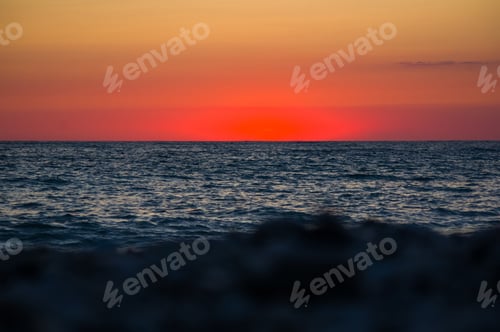 Preview: Amazing Sea Sunset, The Sun, Waves, Clouds