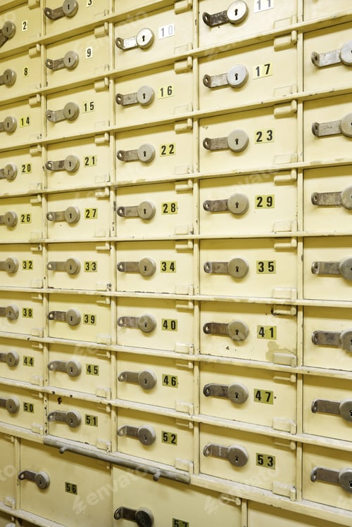 Preview: Closeup Of A Group Of Cells In An Old Safe Bank.
