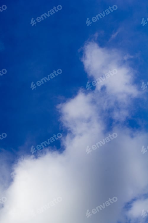 Preview: Beautiful, Fluffy, White And Grey Clouds And Blue Sky