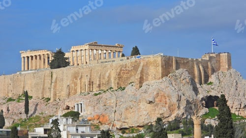 Preview: Zoom Photo From Iconic Acropolis Hill And The Masterpiece Of Ancient World The Parthenon, Athens