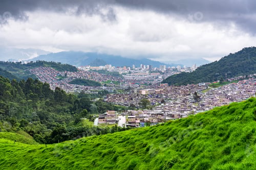 Preview: Panoramic View Of Foggy And Misty Mountains And Highlands In The Countryside Of Colombia Near