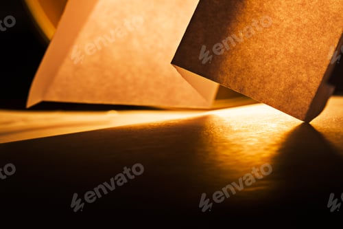 Preview: Macro, Abstract, Background Picture Of A Orange Paper On Paper Background