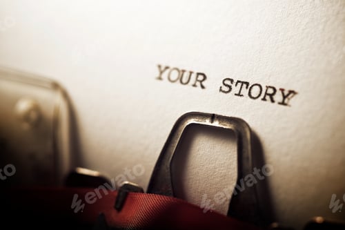 Preview: Your Story Phrase Written With A Typewriter.