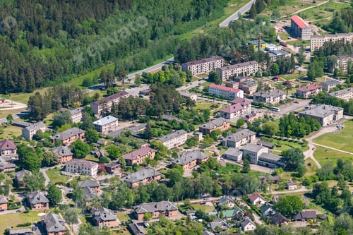 Preview: Aerial View Over The Small Village