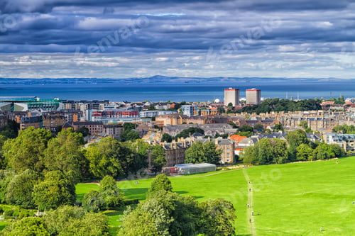 Preview: Panoramic View Of Edinburgh - The Capital Of Scotland Taken From Calton Hill And Arthur'S Seat. Uk