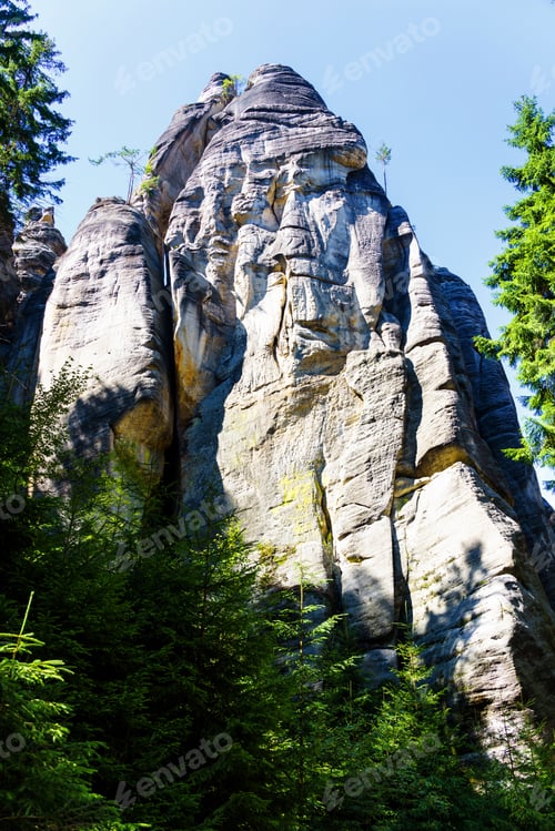 Preview: Adrspach Teplice National Park. Rock Town Of Sandstone Rock Peaks And Formations In Czech Republic