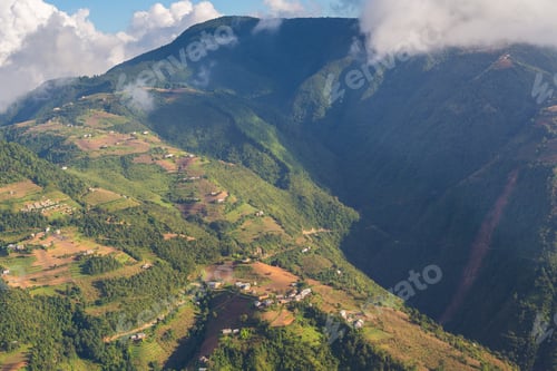 Preview: View Of The Lower Himalayan Range, Mahabharat Range In Nepal From The Bird'S Eye.