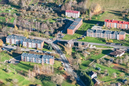 Preview: Aerial View Over The Rauna Town (Latvia)