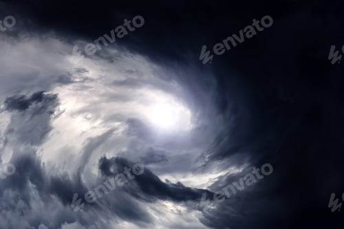 Preview: Blurred Swirl In The Dark Storm Clouds