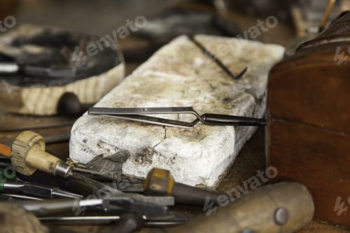 Preview: Traditional Tools For Leather, Detail Of Manual And Traditional Art, Crafts