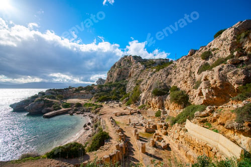 Preview: Panoramic View Of The Gulf Beside The Heraion Cape Near Perachora Village In Greece