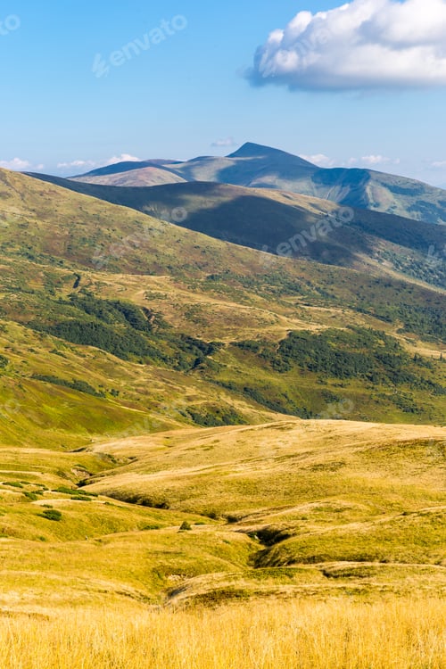 Preview: Nice Landscape With View To Mountain Valley In Carpathians, Ukraine