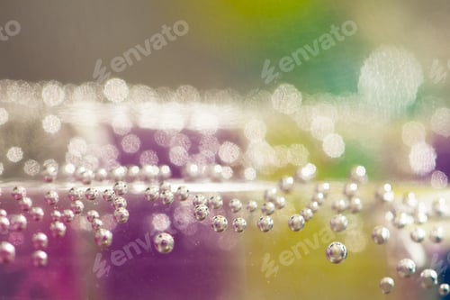 Preview: Abstract Composition With Underwater Tubes With Colorful Jelly Balls Inside And Bubbles