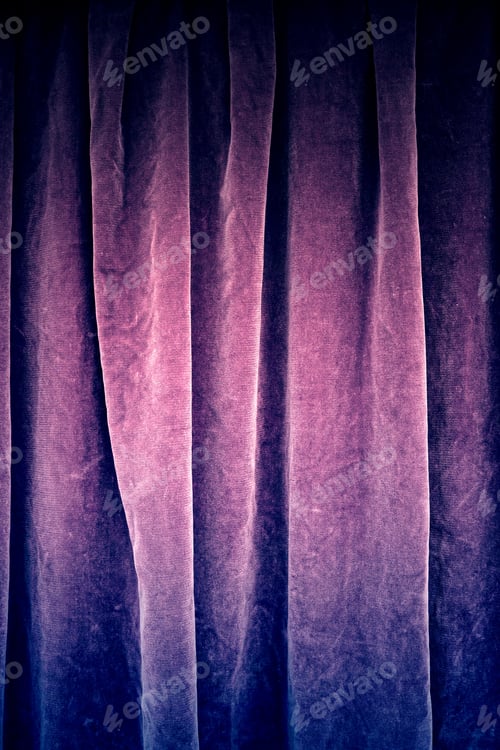 Preview: Theater Curtain, Detail Of A Closed Theater, Red Velvet, Decoration And Art