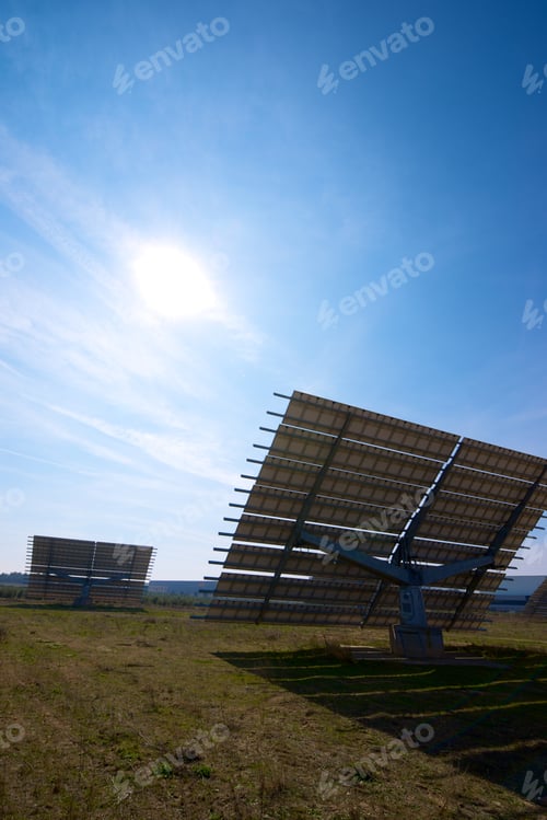 Preview: Photovoltaic Panels For Renewable Electric Production, Zaragoza Province, Aragon, Spain.