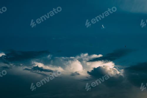 Preview: Landscape With Dramatic Light - Beautiful Golden Sunset With Saturated Sky And Clouds.