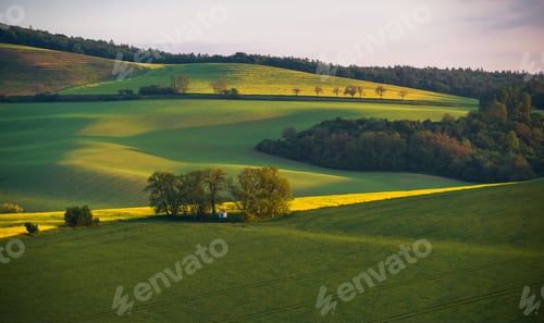 Preview: South Moravia Landscape And Farmland At Sunrise