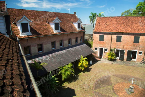 Preview: Historical Colonial Fortified Settlement With Military Barracks, Offices And Housing In The Form Of