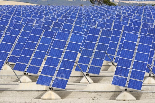 Preview: Photovoltaic Panels For Renewable Electric Production, Zaragoza Province, Aragon, Spain.