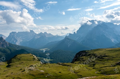 Preview: Rugged Mountain Ranges In Tre Cima Natural Park Area In The Italian Dolomites.
