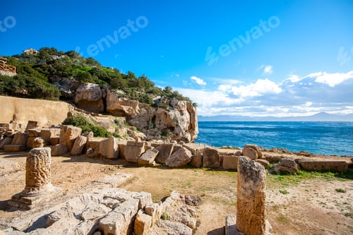 Preview: The Ancient Temple Of Hera With Seaview On The Gulf Beside The Heraion Cape Near Perachora Village