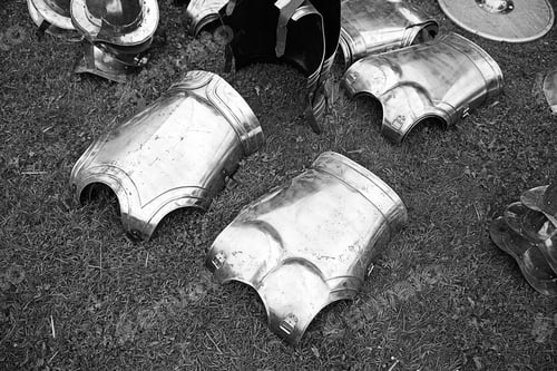 Preview: Part Of Medieval Armor, Detail Of An Old And Classic Metallic Armor