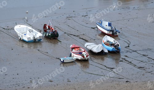 Preview: Small Boats Stranded At Low Tide