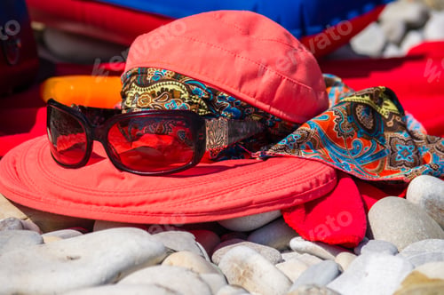 Preview: Beach Accessories On Pebble Beach