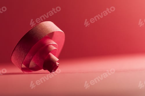 Preview: Macro, Abstract, Background Picture Of Red Paper Spirals On Paper Background