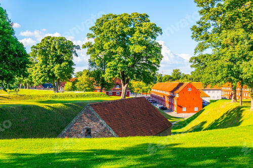 Preview: View Of Red Barracks Of The Kastellet Citadel In Copenhagen, Denmark.