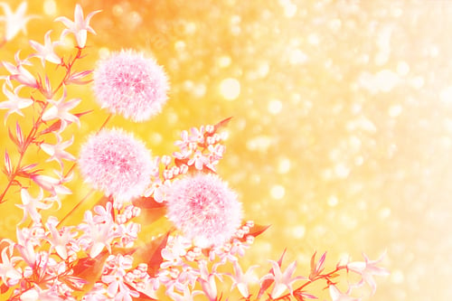 Preview: Floral Background With Bright Spring Flowers Bells