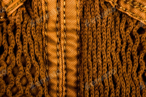 Preview: Clothing Items Stonewashed Cotton Fabric Texture With Seams, Clasps, Buttons And Rivets, Macro