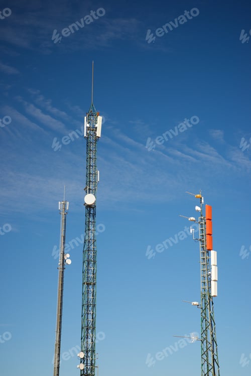 Preview: Telecommunications Towers In Zaragoza Province, Aragon In Spain