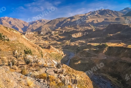 Preview: View Of The Deep Canyon Colca Near Chivas, Peru