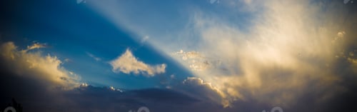 Preview: Landscape With Dramatic Light - Beautiful Golden Sunset With Saturated Sky And Clouds.