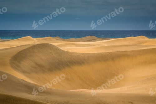 Preview: Stunning Sand Dunes In The Natural Reserve Of Dunes Of Maspaloma In Gran Canaria