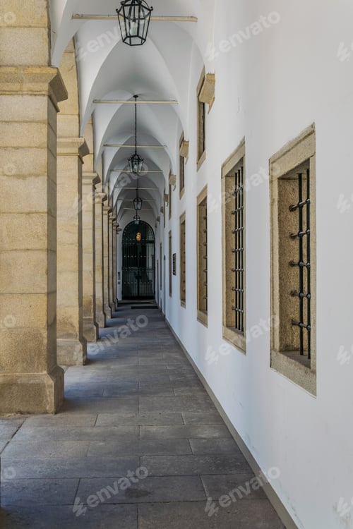 Preview: View Of An Arcade Situated Inside Of The Landhaus In The Austrian City Linz