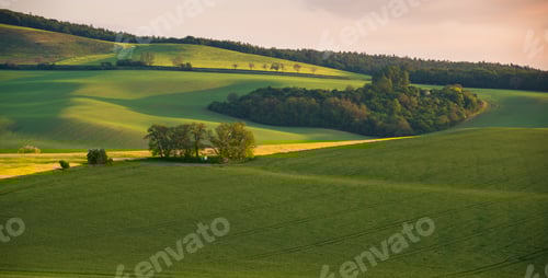 Preview: South Moravia Landscape And Farmland At Sunrise