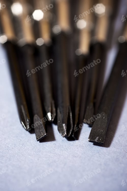 Preview: Screwdrivers On A Gray Table